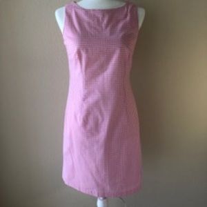 Classic Pink Gingham Sleeveless Dress
